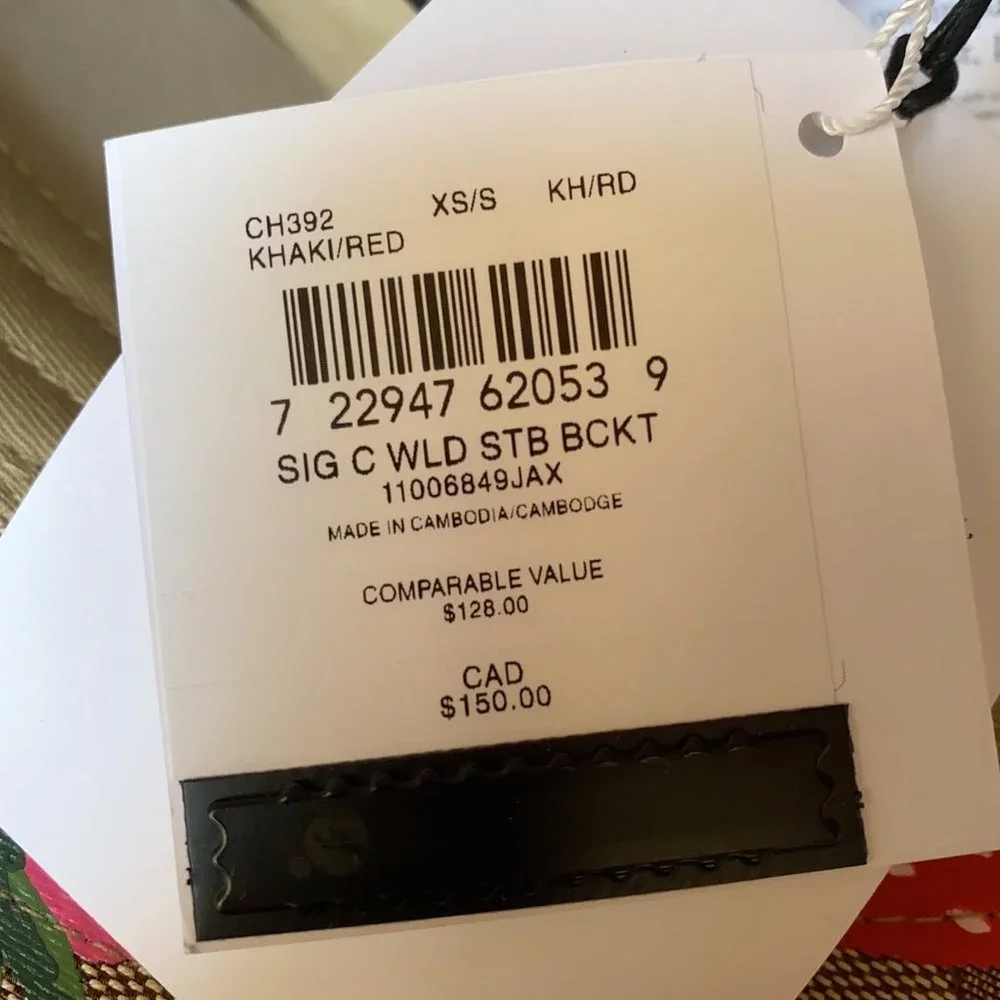 NWT Coach Signature Wild Strawberry Print Bucket Hat CH392 - Picture 6 of 11